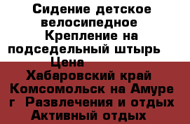 Сидение детское велосипедное. Крепление на подседельный штырь. › Цена ­ 2 500 - Хабаровский край, Комсомольск-на-Амуре г. Развлечения и отдых » Активный отдых   